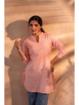Juniper - Peach Ease Minimal Cotton Tunic