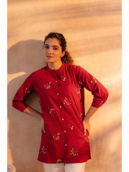 Juniper - Maroon Bloom Everyday Tunic