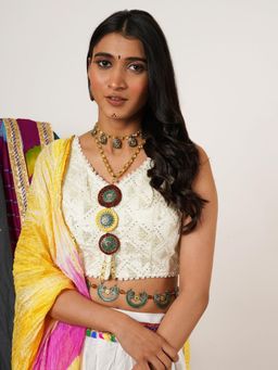 BeAbhika - Multi-Stranded Bohemian Circular Charms Jewellery Set