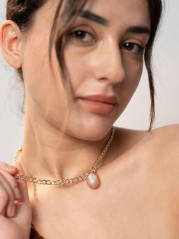 House of D'oro - Handcrafted Pendant Chain for Women Celestial Single Stone