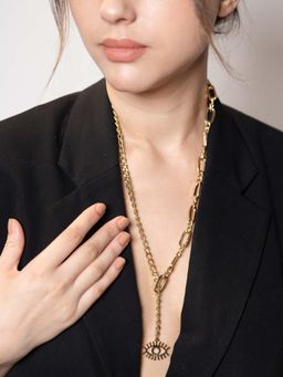 House of D'oro - Handcrafted Lariat Necklace for Women Benevolent Evil Eye