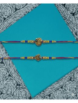 Gahan - Peacock Design Thread Rakhis (Pack of 2)