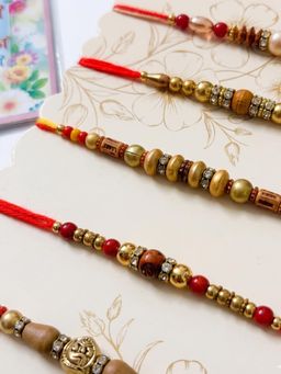 Gahan - Multi-Color Designer Thread Rakhis (Pack of 5)