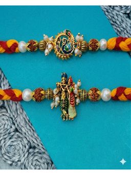 Gahan - Religious Thread Pearls Rakhis (Pack of 2)