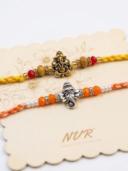 Gahan - Multi-Color Religious Thread Rakhis (Pack of 2)
