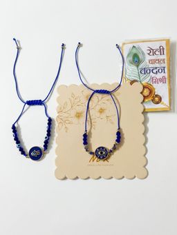 Gahan - Blue Evil Eye Thread Rakhis (Pack of 2)