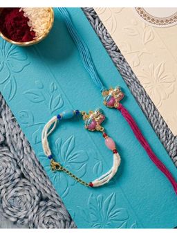 Gahan - Chandan Artificial Beads Radha Krishna Bhaiya Bhabhi Rakhi