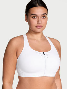 Victoria's Secret - White Featherweight Max Front-Close Sports Bra