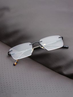 TED SMITH - Unisex Black Rimless Rectangle Frame (54)