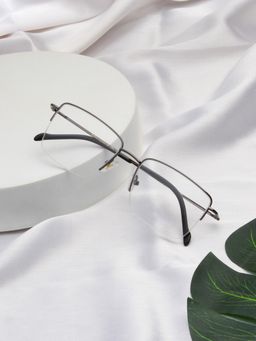 TED SMITH - Unisex Grey Half Rim Rectangle Frame (51)