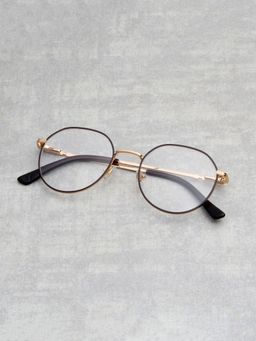 TED SMITH - Unisex Gold Full Rim Round Frame (50)