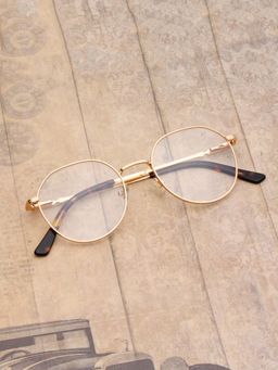 TED SMITH - Unisex Gold Full Rim Round Frame (50)