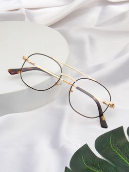 TED SMITH - Unisex Gold Full Rim Square Frame (50)