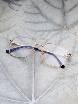 TED SMITH - Unisex Gold Full Rim Square Frame (54)
