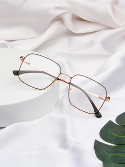 TED SMITH - Unisex Gold Full Rim Square Frame (54)