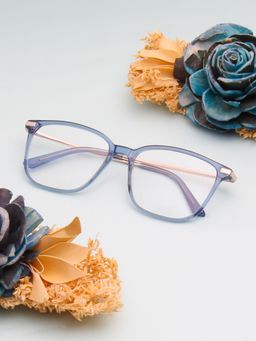 TED SMITH - Unisex Blue Full Rim Square Frame (54)