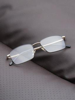 TED SMITH - Unisex Gold Full Rim Rectangle Frame (52)
