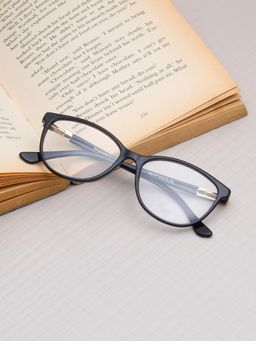 TED SMITH - Women Black Full Rim Cat Eye Frame (51)