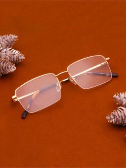TED SMITH - Unisex Gold Half Rim Rectangle Frame (53)