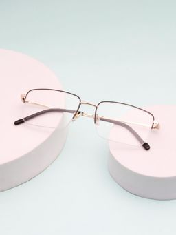 TED SMITH - Unisex Black Half Rim Rectangle Frame (53)