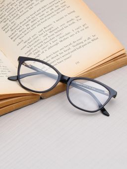 TED SMITH - Women Black Full Rim Cat Eye Frame (50)