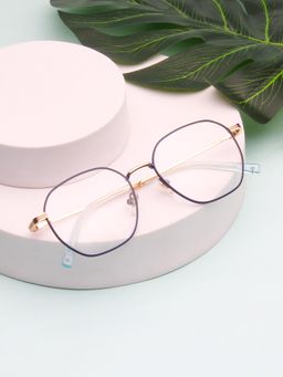 TED SMITH - Unisex Blue Full Rim Hexagonal Frame (51)