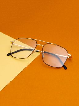 TED SMITH - Unisex Gold Full Rim Square Frame (55)