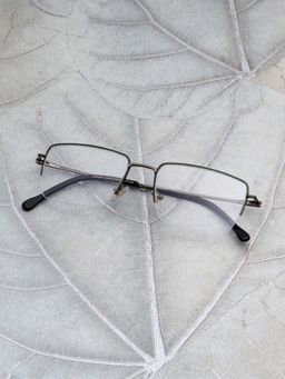 TED SMITH - Unisex Grey Half Rim Rectangle Frame (51)