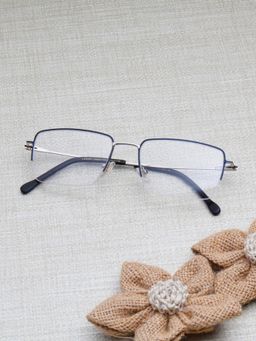 TED SMITH - Unisex Silver Half Rim Rectangle Frame (51)