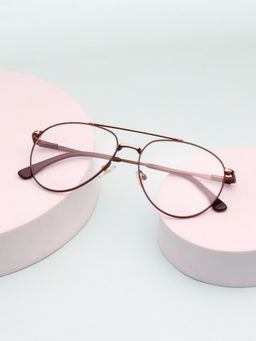 TED SMITH - Unisex Brown Full Rim Aviator Frame (55)
