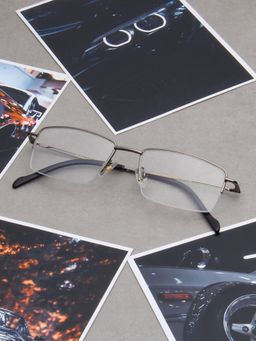 TED SMITH - Unisex Silver Half Rim Rectangle Frame (50)
