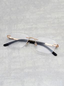 TED SMITH - Unisex Gold Rimless Square Frame (54)