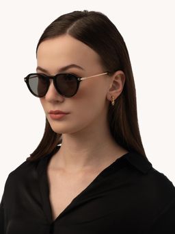 Maison Eclat - Unisex UV Protected Round Brown Lens Sunglasses (50)