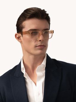Maison Eclat - Unisex UV Protected Wayfarer Beige Lens Sunglasses (51)