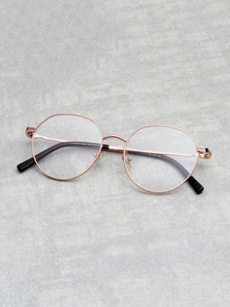 TED SMITH - Unisex Gold Full Rim Round Frame (51)
