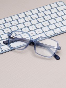 TED SMITH - Unisex Blue Full Rim Square Frame (54)