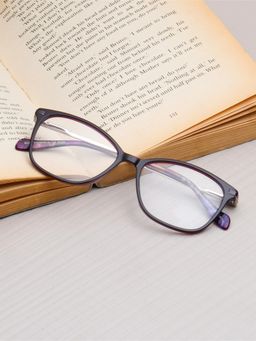 TED SMITH - Women Purple Full Rim Cat Eye Frame (52)