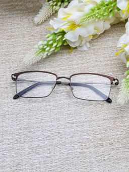 TED SMITH - Unisex Brown Full Rim Rectangle Frame (52)