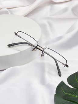 TED SMITH - Unisex Grey Half Rim Rectangle Frame (52)