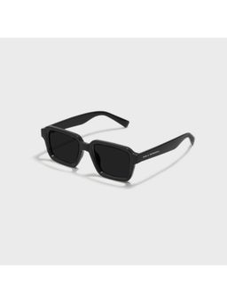 SAM AND MARSHALL - Unisex UV Protected Rectangle Black Lens Sunglasses