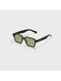 SAM AND MARSHALL - Unisex UV Protected Rectangle Green Lens Sunglasses
