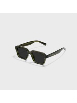 SAM AND MARSHALL - Unisex UV Protected Rectangle Green Lens Sunglasses