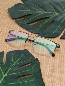 TED SMITH - Unisex Black Half Rim Rectangle Frame (53)