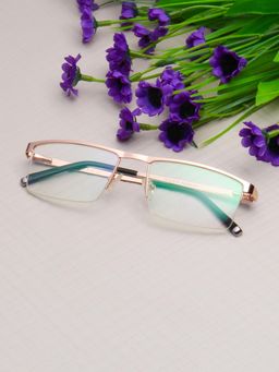 TED SMITH - Unisex Gold Half Rim Rectangle Frame (53)