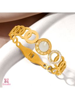 ESTAILO FASHION - Majestic Roman Cuff Bracelet Gold