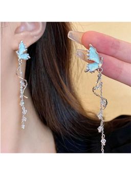 ESTAILO FASHION - Bling Blogger Statement Blue Earrings