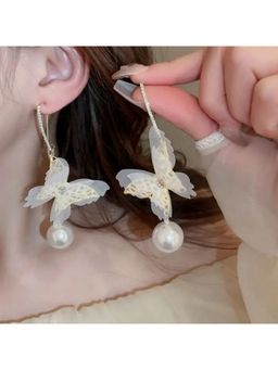 ESTAILO FASHION - Pearl Flutter Earring White