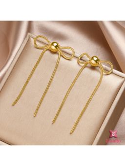 ESTAILO FASHION - Ethereal Bow Dangles Earring Gold