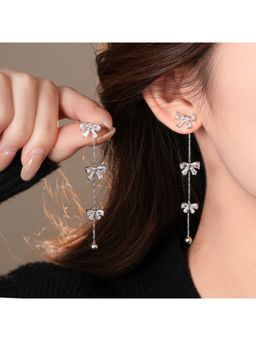 ESTAILO FASHION - Crystal Bow Dangle Earring