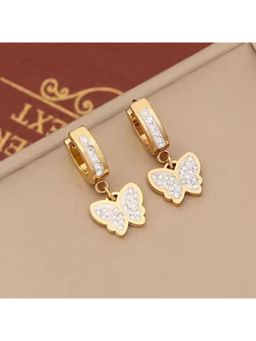 ESTAILO FASHION - Butterfly Huggie Earrings Gold